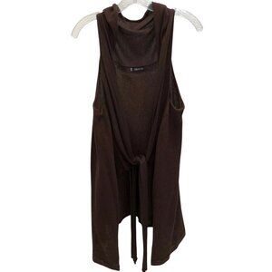 Ann Klein Sleeveless Deep Armhole Cardigan Vest  -  Size: Large